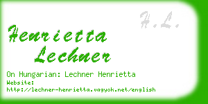 henrietta lechner business card
